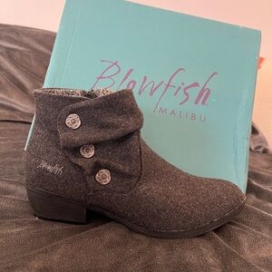 Blowfish “Sava” Gray Ankle Booties